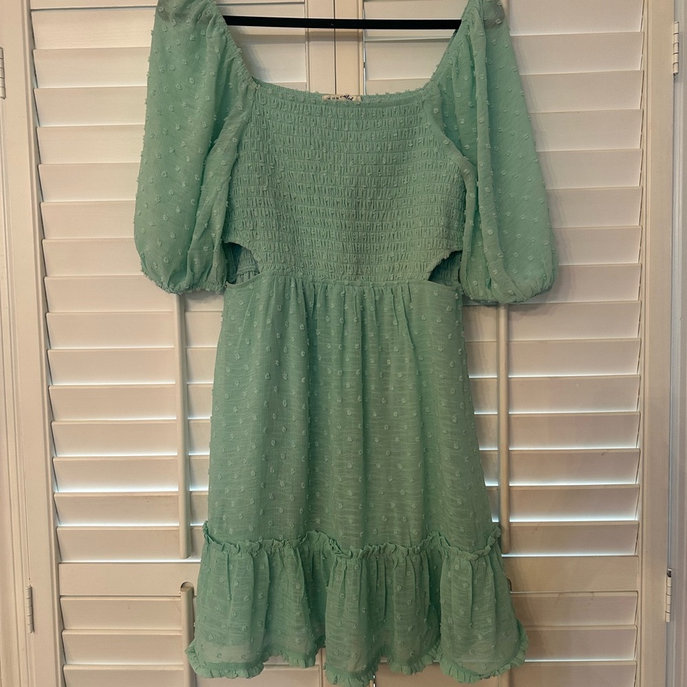 Live to Be Spoiled Mint Smocked Dress